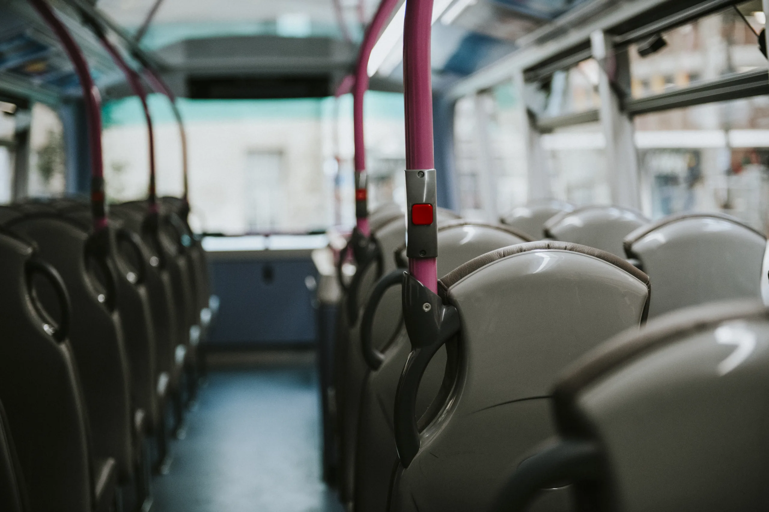Interior of a public bus transport Interno di un bus